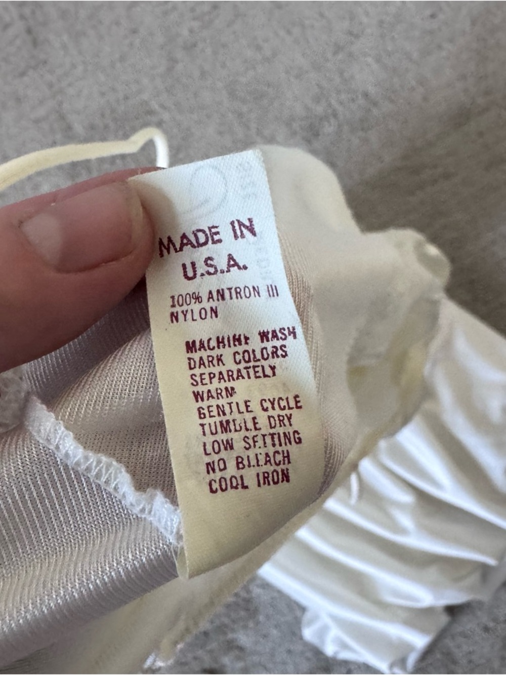 Vintage 70s Henson Kickernick White Lace Slip Dress Nightgown Bridal M - Picture 7 of 11